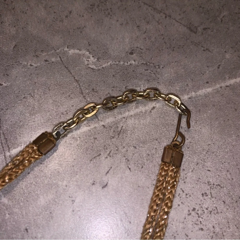 Vintage Unique Woven Vintage Handmade Choker Charm Necklace Maximalism Art Rare